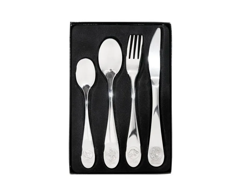 Besteck-Set Besteckset Jurassic World Edelstahl 4teilig fra P:OS – produktbillede 2 af 2