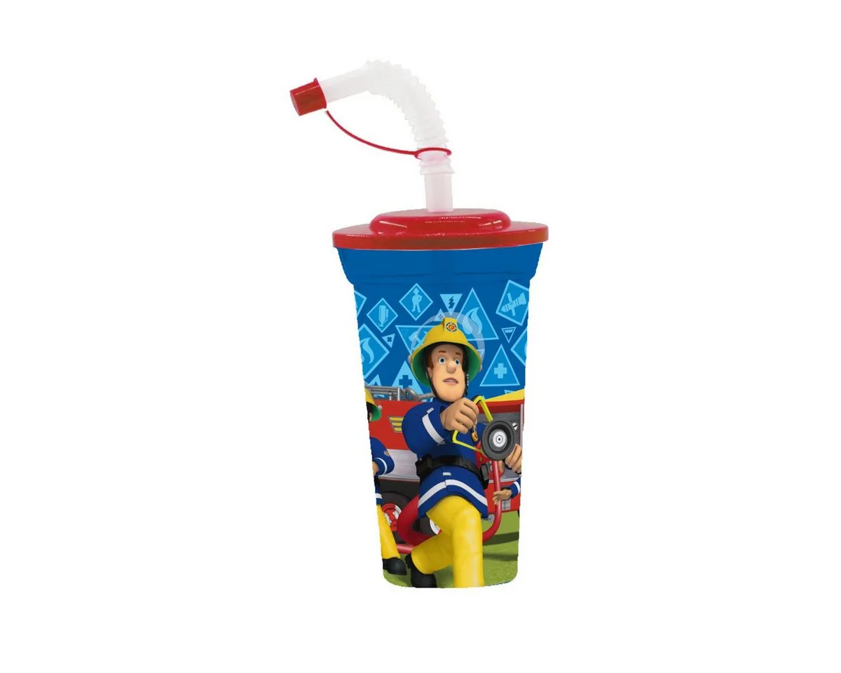 Kinderbecher Trinkbecher Feuerwehrmann Sam mit Trinkhalm 500ml van P:OS – productfoto