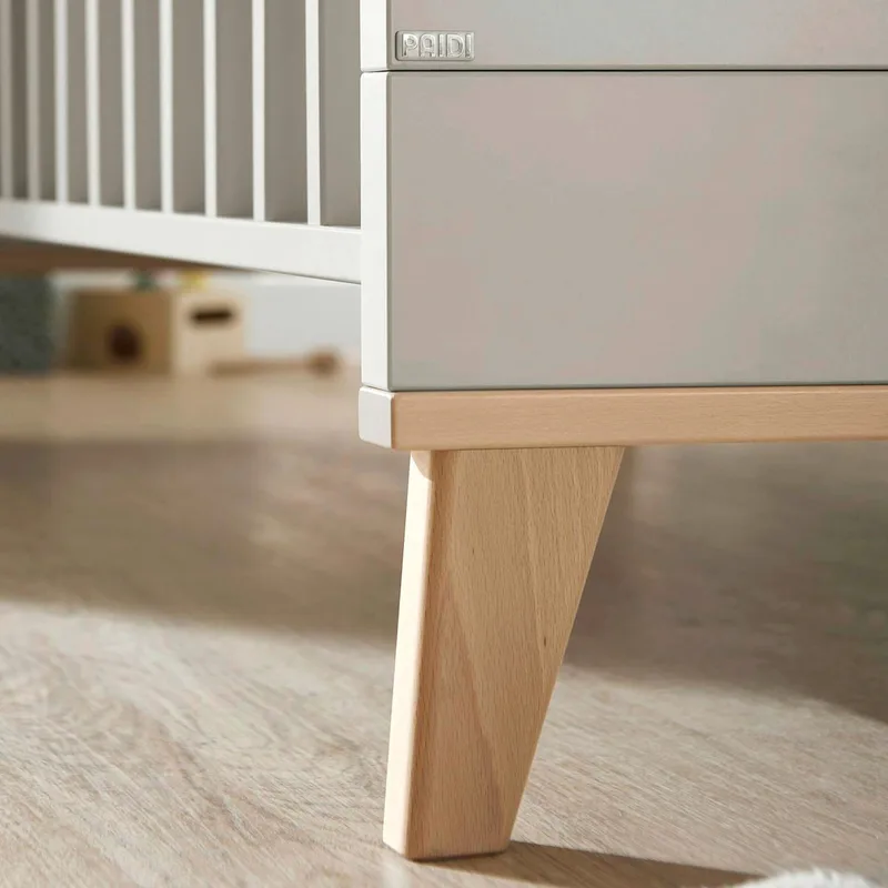 Babybett Fiene 70 x 140 cm fra Paidi i Grå, Natur, 145 × 82 mm – produktbillede 2 af 2