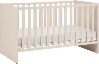 Babybett LITTLE SNU 70x140cm in Beige oder Weiß, umbaubares Kinderbett, Gitterbett 4-fach höhenverstellbar, entnehmbare Sprossen, Juniorbett von Paidi in Beige, Braun – Produktfoto 3 von 5