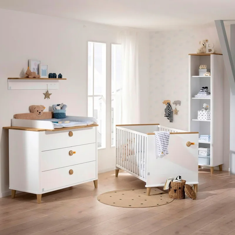 Babybett Lotte & Fynn 70 x 140 cm fra Paidi i Hvid, 149 × 84 × 80 mm – produktbillede 1 af 3