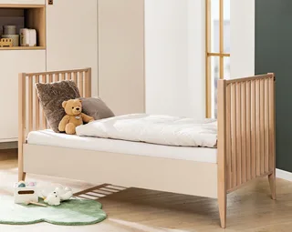 Babybett MILA & BEN Steiff by PAIDI, 70x140cm, Buche Massivholz, Kinderbett, inkl. Lattenrost, Gitterbett höhenverstellbar, entnehmbare Sprossen by Paidi in Beige – product photo 5 of 5