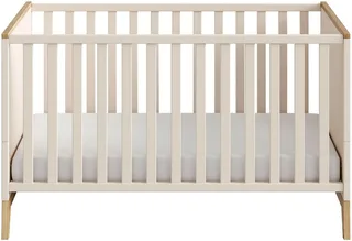 Babybett STIENE 70x140cm in Beige oder Grau, umbaubares Bett mit Massivholz, Gitterbett 4-fach höhenverstellbar, entnehmbare Sprossen, Kinderbett by Paidi in Beige, Brown – product photo 3 of 5