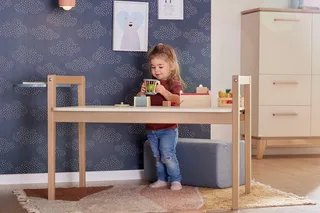 Beistellbett LITTLE CLOUD, mit Lattenrost, variabel höhenverstellbar, umbaubar zum Tiny Sofa von Paidi in Beige – Produktfoto 2 von 5