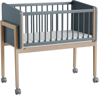 Beistellbett LITTLE CLOUD, mit Lattenrost, variabel höhenverstellbar, umbaubar zum Tiny Sofa von Paidi in Blau – Produktfoto 4 von 5