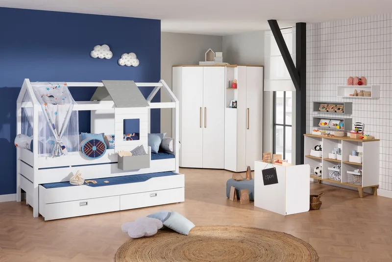 Kinderbett Ausziehbett, Unterschiebebett mit 2 Schubladen, 90 x 190 cm by Paidi in White – product photo 2 of 3