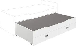 Kinderbett Ausziehbett, Unterschiebebett mit 2 Schubladen, 90 x 190 cm by Paidi in White – product photo 1 of 3