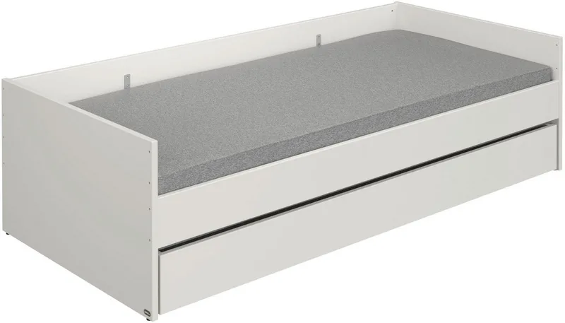 Kinderbett CUTIE LEA in mit Bettkasten, Jugendliege (L/B/H ca. 204/96-126/56cm, Off-White), bietet extra Stauraum oder zusätzliche Liegefläche, Kojenliege by Paidi in Weiß – product photo