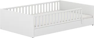 Kinderbett LITTLE FLO, vom Baby bis zum Teeni, in mehreren Farben und Breiten (Breite/Länge: 90x200cm + 120X200cm +140x200cm), umbaubar zum Kinder- oder Jugendbett, Bodenbett auch als Sofa nutzbar von Paidi in Weiß – Produktfoto 3 von 4