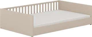 Kinderbett LITTLE FLO, vom Baby bis zum Teeni, in mehreren Farben und Breiten (Breite/Länge: 90x200cm + 120X200cm +140x200cm), umbaubar zum Kinder- oder Jugendbett, Bodenbett auch als Sofa nutzbar von Paidi in Beige – Produktfoto 1 von 4