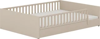 Kinderbett LITTLE FLO, vom Baby bis zum Teeni, in mehreren Farben und Breiten (Breite/Länge: 90x200cm + 120X200cm +140x200cm), umbaubar zum Kinder- oder Jugendbett, Bodenbett auch als Sofa nutzbar von Paidi in Beige – Produktfoto 2 von 4