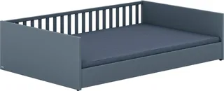 Kinderbett LITTLE FLO, vom Baby bis zum Teeni, in mehreren Farben und Breiten (Breite/Länge: 90x200cm + 120X200cm +140x200cm), umbaubar zum Kinder- oder Jugendbett, Bodenbett auch als Sofa nutzbar von Paidi in Blau – Produktfoto 1 von 5