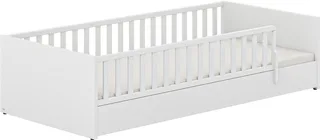 Kinderbett LITTLE FLO, vom Baby bis zum Teeni, in mehreren Farben und Breiten (Breite/Länge: 90x200cm + 120X200cm +140x200cm), umbaubar zum Kinder- oder Jugendbett, Bodenbett auch als Sofa nutzbar von Paidi in Weiß – Produktfoto 2 von 4