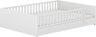 Kinderbett LITTLE FLO, vom Baby bis zum Teeni, in mehreren Farben und Breiten (Breite/Länge: 90x200cm + 120X200cm +140x200cm), umbaubar zum Kinder- oder Jugendbett, Bodenbett auch als Sofa nutzbar von Paidi in Weiß – Produktfoto 4 von 4