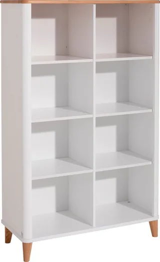 Kinderregal LOTTE & FYNN Steiff by PAIDI, 8 offene Fächer, 96cm Breite, Highboard, mit Eiche Massivholz, stabiles und langlebiges Regal de Paidi en Blanc – photo produit 1 sur 3