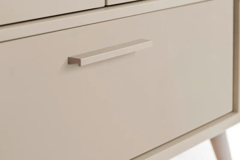 Kleiderschrank EEFJE in Beige mit Schublade und Türen, verschiedene Ausführungen (B/H/T ca. 95-123/139-204/41-57cm, mit 2 oder 3 Türen + Tiny-Variante) stabiler Drehtürenschrank aus Holz, mit Soft-Close-Funktion de Paidi en Beige, Marron – photo produit 5 sur 5
