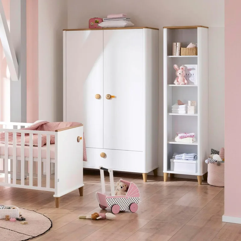 Kleiderschrank Lotte & Fynn 2-türig från Paidi i Vit, 119 × 202 mm – produktbild 1 av 2