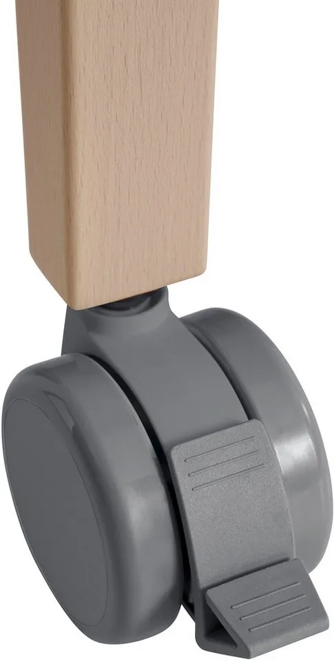 Möbelrolle Rollensatz Beistellbett, 4er Pack feststellbar by Paidi in Grau – product photo