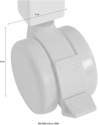 Möbelrolle Rollensatz Beistellbett, 4er Pack feststellbar by Paidi in Grey – product photo 4 of 4