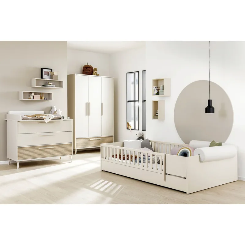 Rausfallschutz für Bodenbett Little Flo von Paidi in Weiß, 41 × 25 × 2 mm – Produktfoto