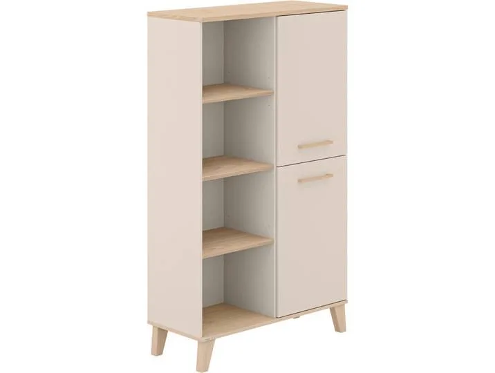 Regal Malio, Natur, Beige, Kaschmir, 6 Fächer, 94.80x160.90x39.60 cm, Blauer Engel, Goldenes M, Typenauswahl, Beimöbel erhältlich, Kinderzimmer & Jugendzimmer, Kindermöbel, Kinderregale de Paidi – photo produit