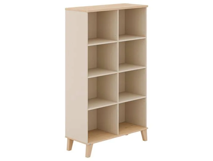 Regal Malio, Natur, Beige, Kaschmir, 6 Fächer, 94.8x160.9x39.6 cm, Blauer Engel, Goldenes M, Typenauswahl, Beimöbel erhältlich, Kinderzimmer & Jugendzimmer, Kindermöbel, Kinderregale van Paidi – productfoto