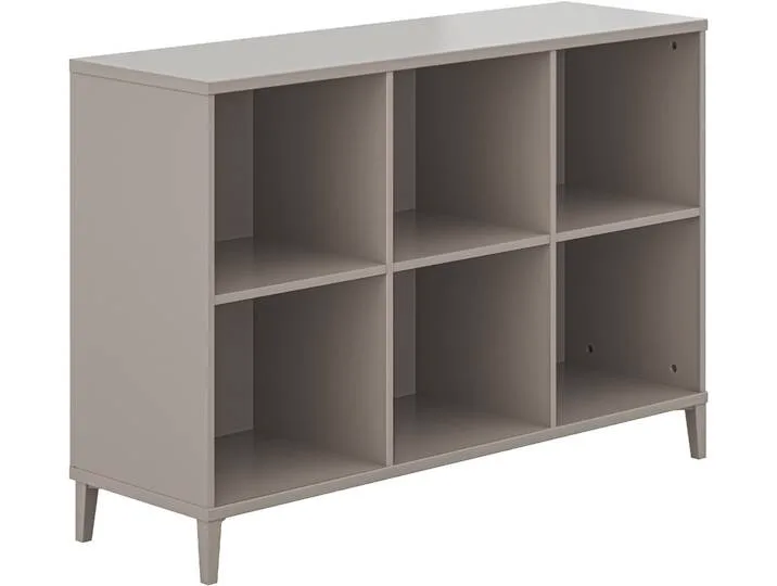 Sideboard YUNY BY PAIDI BROTHER STU mit 6 offenen Fächern , grau (taupe), B:123,4cm H:83,7cm T:38cm, Holzwerkstoff, Sideboards, Sideboard, stabiles und langlebiges Regal, geprüfte Qualität van Paidi – productfoto
