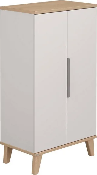 Standregal FIENE in 2 Türen mit Soft-Close, 6 Fächer, stabiles und langlebiges Regal aus Holz, geprüfte Qualität van Paidi in Grijs – productfoto 3 van 5