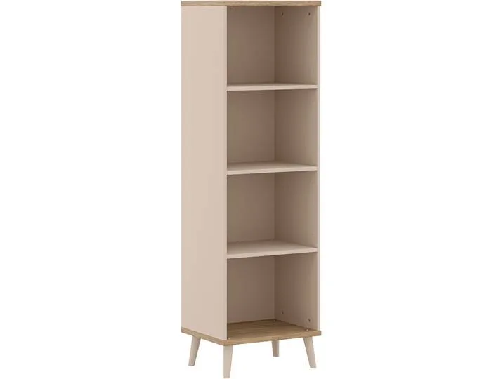 Standregal YUNY BY PAIDI HAZEL in Beige mit 4 Fächern, offenes Regal , cashmere, beige, B:48cm H:159cm T:38cm, Holzwerkstoff, Regale, Standregal, praktischer Stauraum für jeden Raum – übersichtlich & funktional by Paidi – product photo