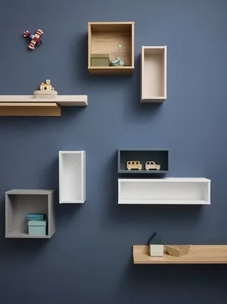 Wandregal in verschiedenen Farben, 95 cm Breite, Schweberegal, stabiles Hängeregal aus Holz, 20 Kg Tragkraft, Wandboard van Paidi in Beige, Bruin – productfoto 2 van 2