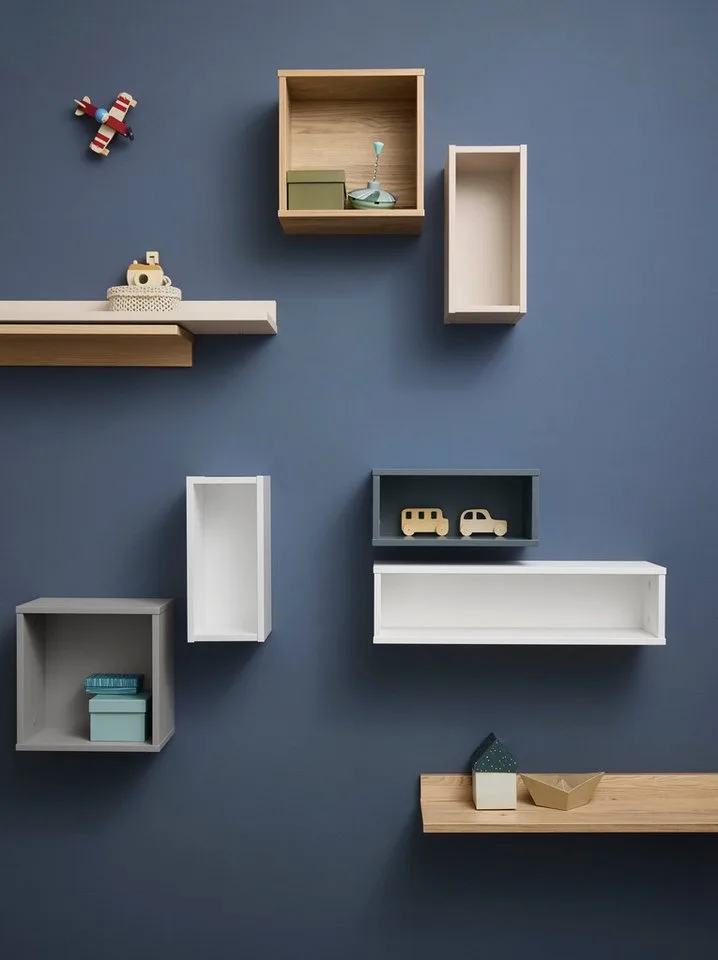 Wandregal in verschiedenen Farben, 95 cm Breite, Schweberegal, stabiles Hängeregal aus Holz, 20 Kg Tragkraft, Wandboard van Paidi in Beige, Bruin – productfoto 2 van 2