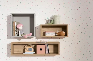 Wandregal Wandbox L/H, viele Farbvarianten, längs und hochkant montierbar van Paidi in Beige – productfoto 1 van 5
