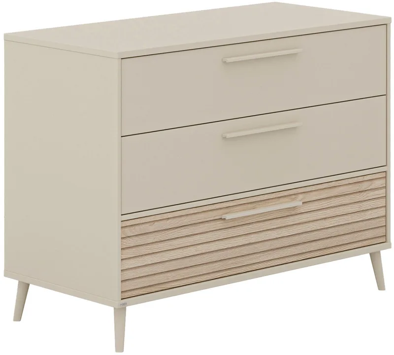 Wickelkommode EEFJE in 3 Schubladen mit Soft-Close, verschiedene Ausführungen, langlebige Kommode, geprüfte Sicherheit, Wickeltisch aus Holz by Paidi in Beige – product photo