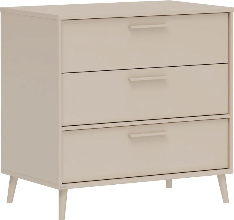 Wickelkommode EEFJE in Beige, 3 Schubladen mit Soft-Close, verschiedene Ausführungen, langlebige Kommode, geprüfte Sicherheit, Wickeltisch aus Holz van Paidi in Beige, Bruin – productfoto 1 van 5