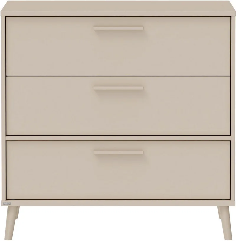 Wickelkommode EEFJE in Beige, 3 Schubladen mit Soft-Close, verschiedene Ausführungen, langlebige Kommode, geprüfte Sicherheit, Wickeltisch aus Holz van Paidi in Beige, Bruin – productfoto 3 van 5
