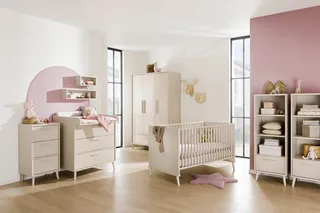 Wickelkommode EEFJE in Beige, 3 Schubladen mit Soft-Close, verschiedene Ausführungen, langlebige Kommode, geprüfte Sicherheit, Wickeltisch aus Holz van Paidi in Beige, Bruin – productfoto 2 van 5