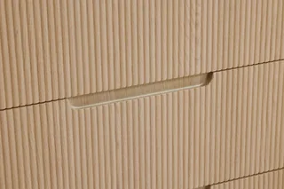 Wickelkommode JONTE in Beige & Eichefarben, 3 Schubladen mit Soft-Close, Vollauszug, Kommode 124 cm Breite, Wickeltisch mit Massivholz-Füßen by Paidi in Beige, Brown – product photo 5 of 5