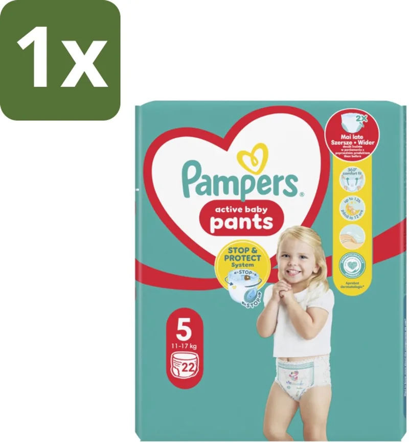 1 x Pampers – Luierbroekjes – Baby Dry Pants Maat 5 – 22 Luiers - Baby Luier - Droge Luier - Luier Voor Kind - Luierbroek - Luier Voor Peuters by Pampers – product photo