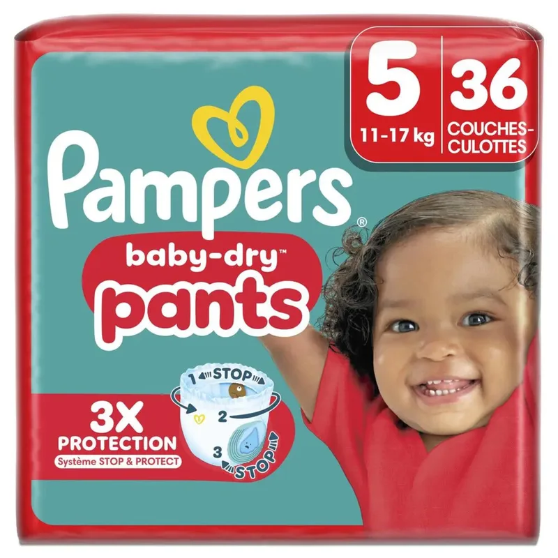 2x Pampers Baby Dry Luierbroekjes Maat 5 (11-17kg) 36 stuks de Pampers – photo produit