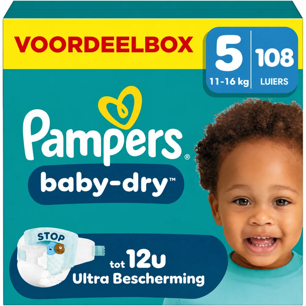 2x Pampers Baby Dry Luiers Maat 5 (11-16kg) 54 stuks von Pampers – Produktfoto