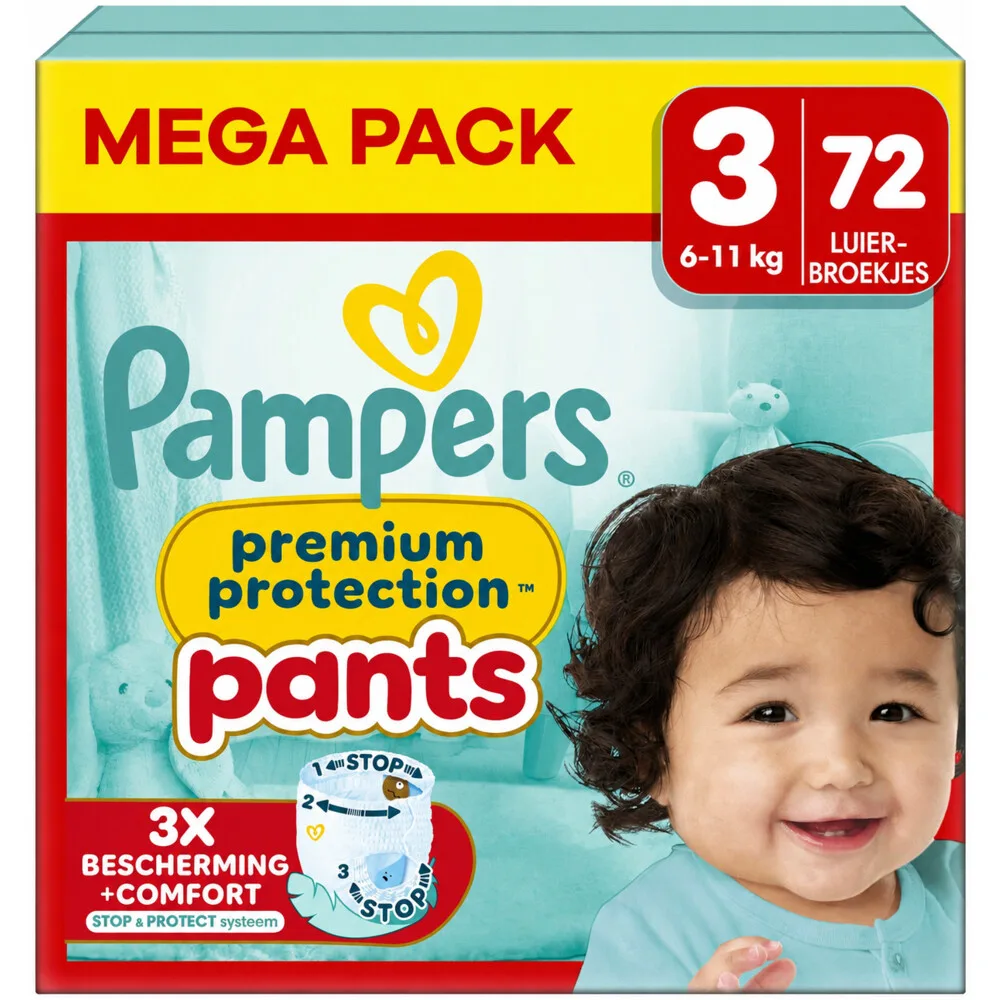 2x Pampers Premium Protection Luierbroekjes Maat 3 (6-11kg) 36 stuks fra Pampers – produktbillede