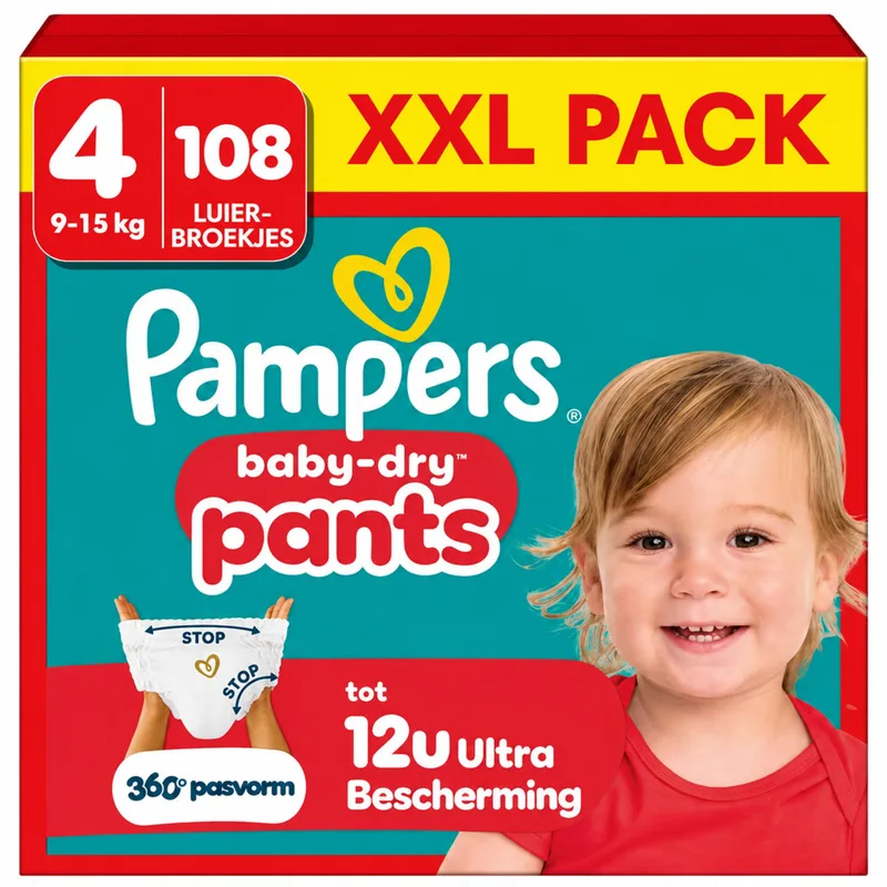 4x Pampers Baby Dry Luierbroekjes Maat 4 (9-15 kg) 27 stuks de Pampers – photo produit
