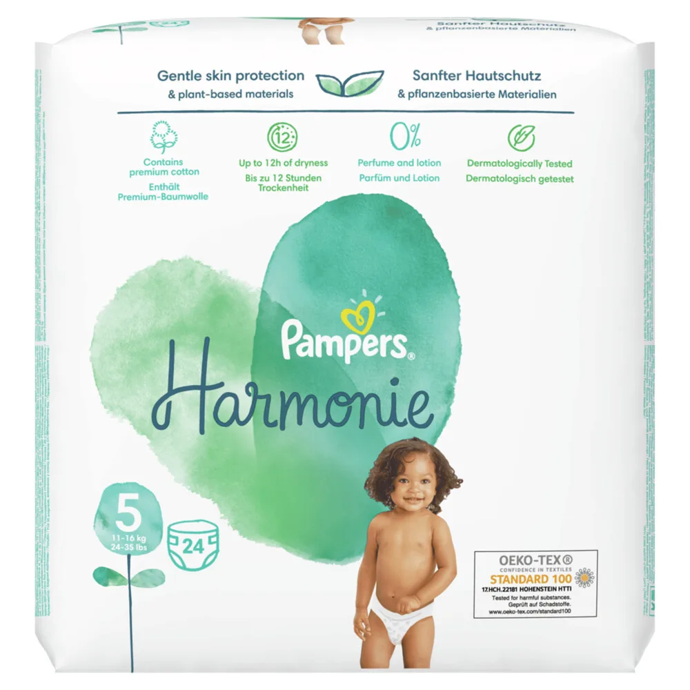 4x Pampers Harmonie Luiers Maat 5 (11-16kg) 24 stuks de Pampers – photo produit