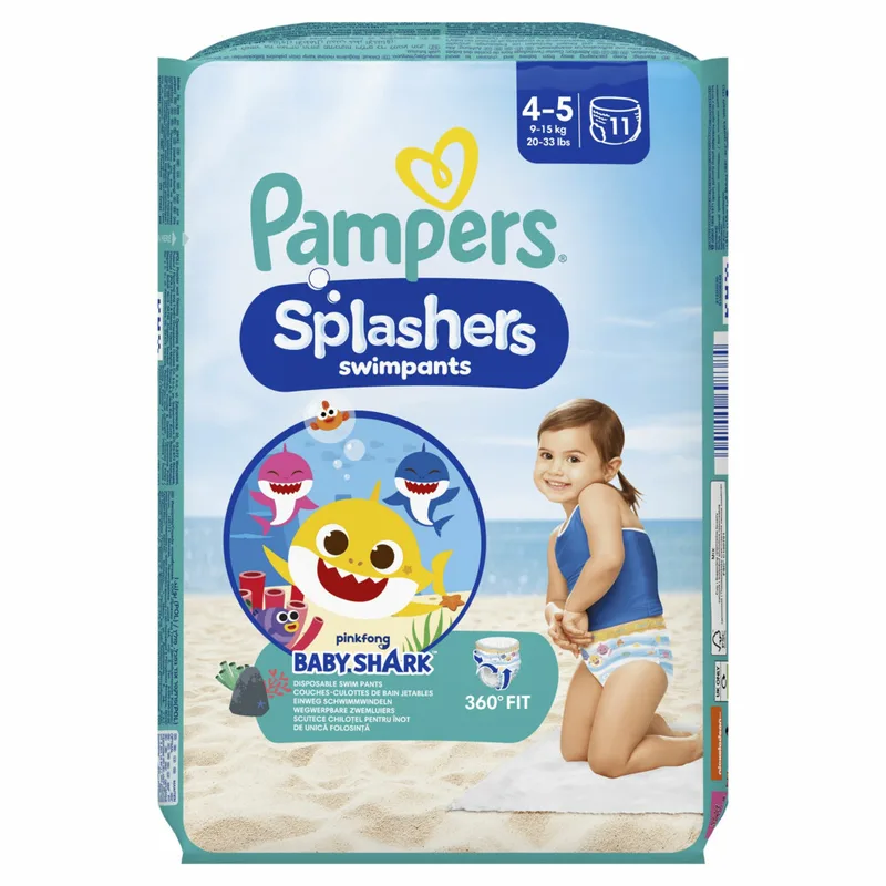 8x Pampers Splashers Zwemluiers Maat 4-5 (9-15 kg) 11 stuks de Pampers – photo produit