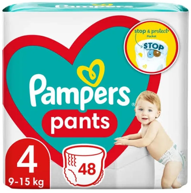 Active Baby Luierbroekjes Maat 4 (9-15kg) 48 stuks van Pampers – productfoto