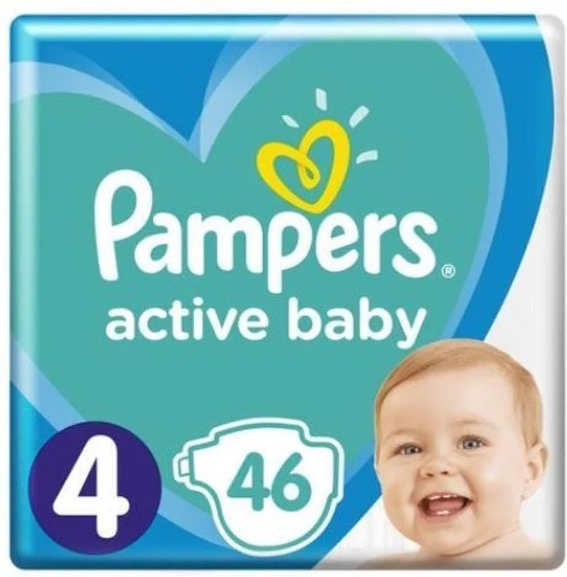 Active Baby Luiers Maat 4 (9-14 kg) 46 stuks van Pampers – productfoto