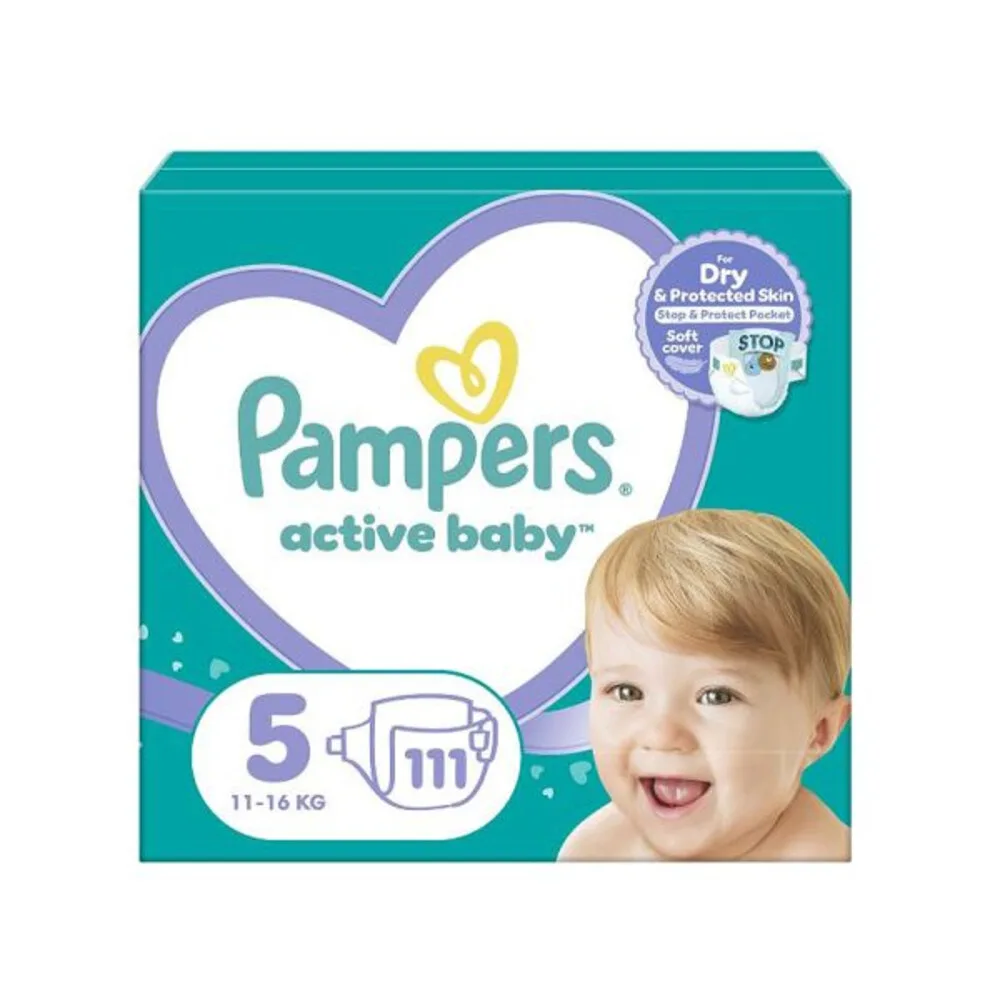 Active Baby Luiers Maat 5 (11-16 kg) 111 stuks fra Pampers – produktbillede