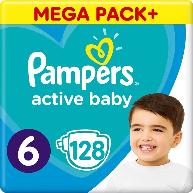 Active Baby Luiers Maat 6 (13-18 kg) - 128 stuks van Pampers – productfoto