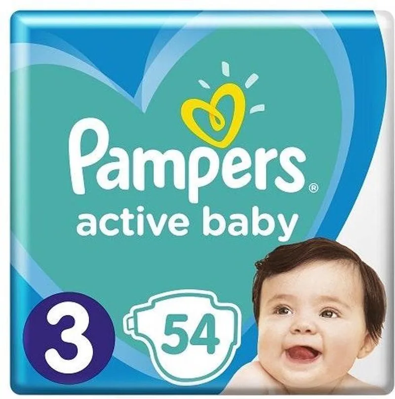 Active Baby Maat 3-54 Luiers van Pampers – productfoto