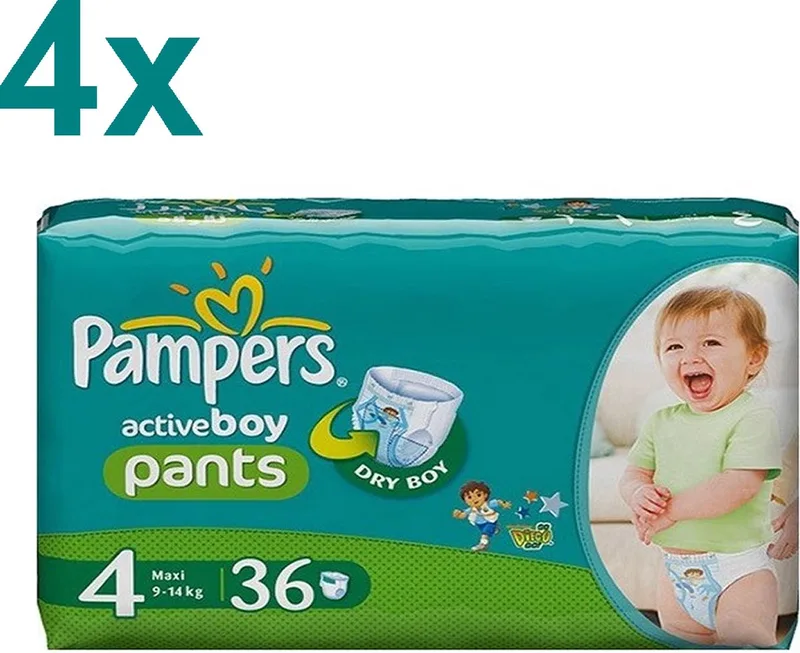 Active Boy Pants - Diego - Maat 4 - 144 Luierbroekjes van Pampers – productfoto